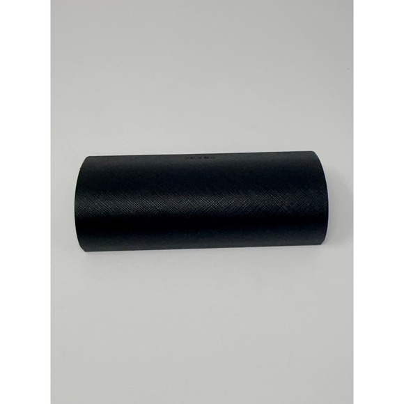 Prada Saffiano Eyeglasses Hard Case With Magnetic Closure Black Microfiber Cloth - Picture 5 of 7